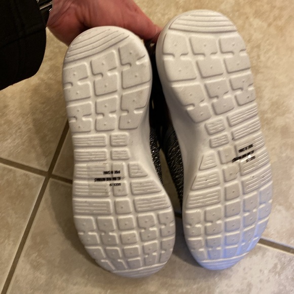 Rhinestone, tennis shoes, drawstring, gray white - Picture 5 of 8